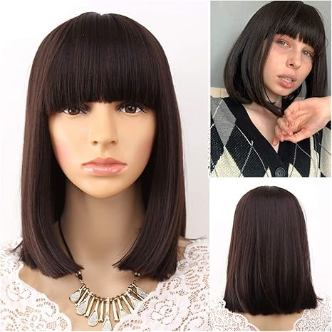 Amazon Co Jp 女性中長髪のボブのかつら耐熱性の髪型巻き毛のウィッグ Color 4 Stretched Length 16inches ホーム キッチン