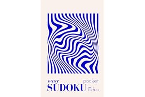 Pretty Pocket Sudoku - Easy: The Blue Bauhaus Series: Minimal Small Travel Size Puzzle Boo book cover by Create Calm