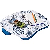 LAPGEAR MyStyle Portable Lap Desk with Cushion - Blue Garden - Fits up to 15.6 Inch Laptops - Style No. 45302
