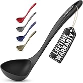Zulay Kitchen Soup Ladle – Ergonomic, Heat-Resistant & Versatile for Serving Soup, Chili, Gravy & More - Black