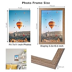 JCJMY 7x11 Picture Frame Rustic Brwon for Wall