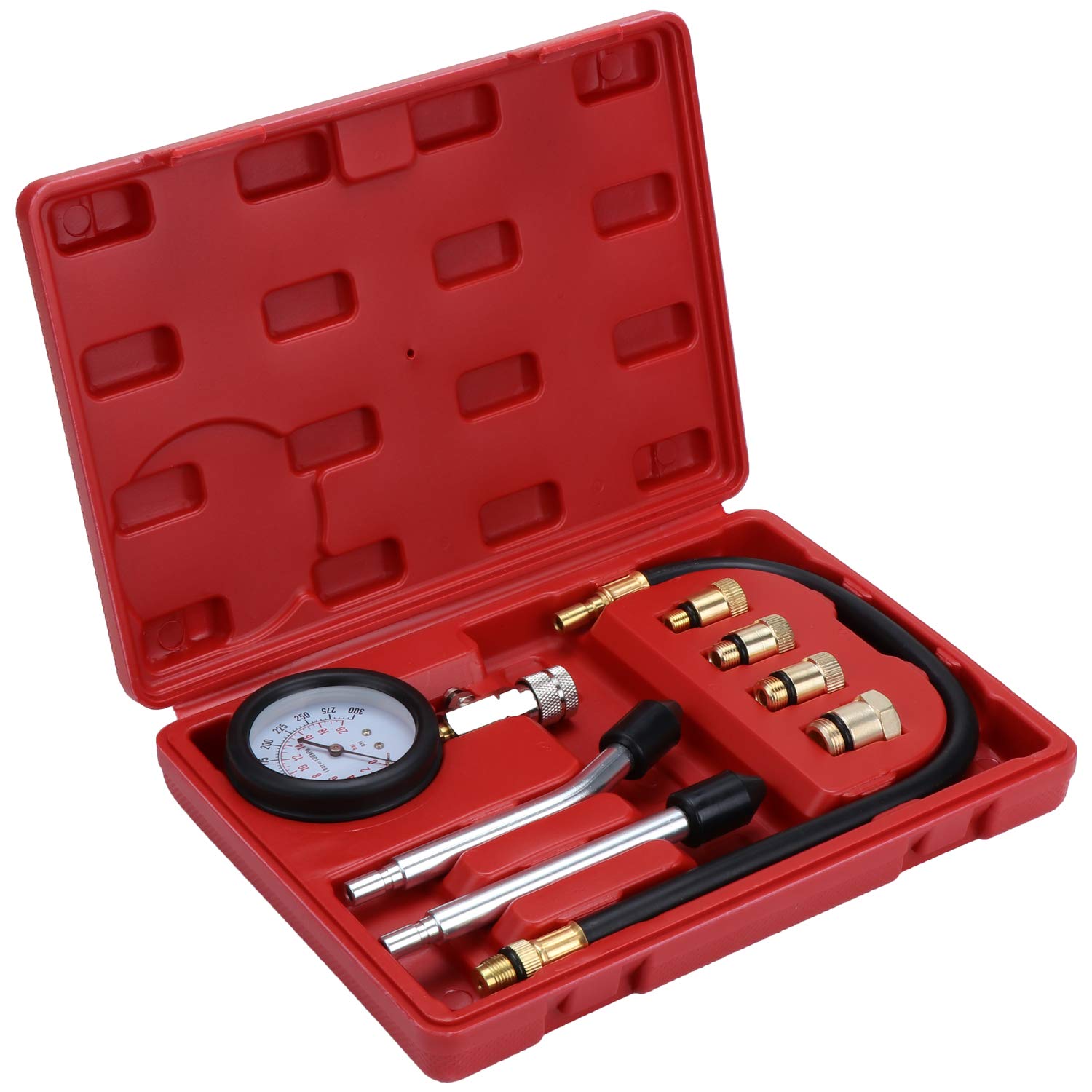 WiMas Engine Cylinder Compression Tester - Automotive Petrol Pressure Gauge Diagnostic Tool for Engines