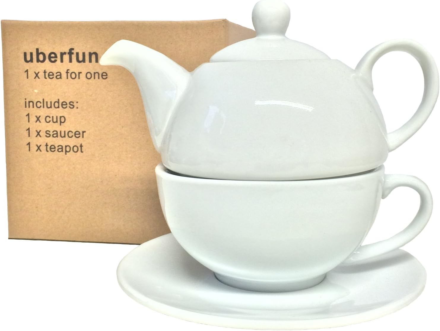 uberfun Tea for One Tea Set, White Amazon.co.uk Kitchen & Home