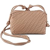 Dabdays Crossbody Bag for Women Trendy Woven Purse Vegan Leather Small Shoulder Handbags with Strap