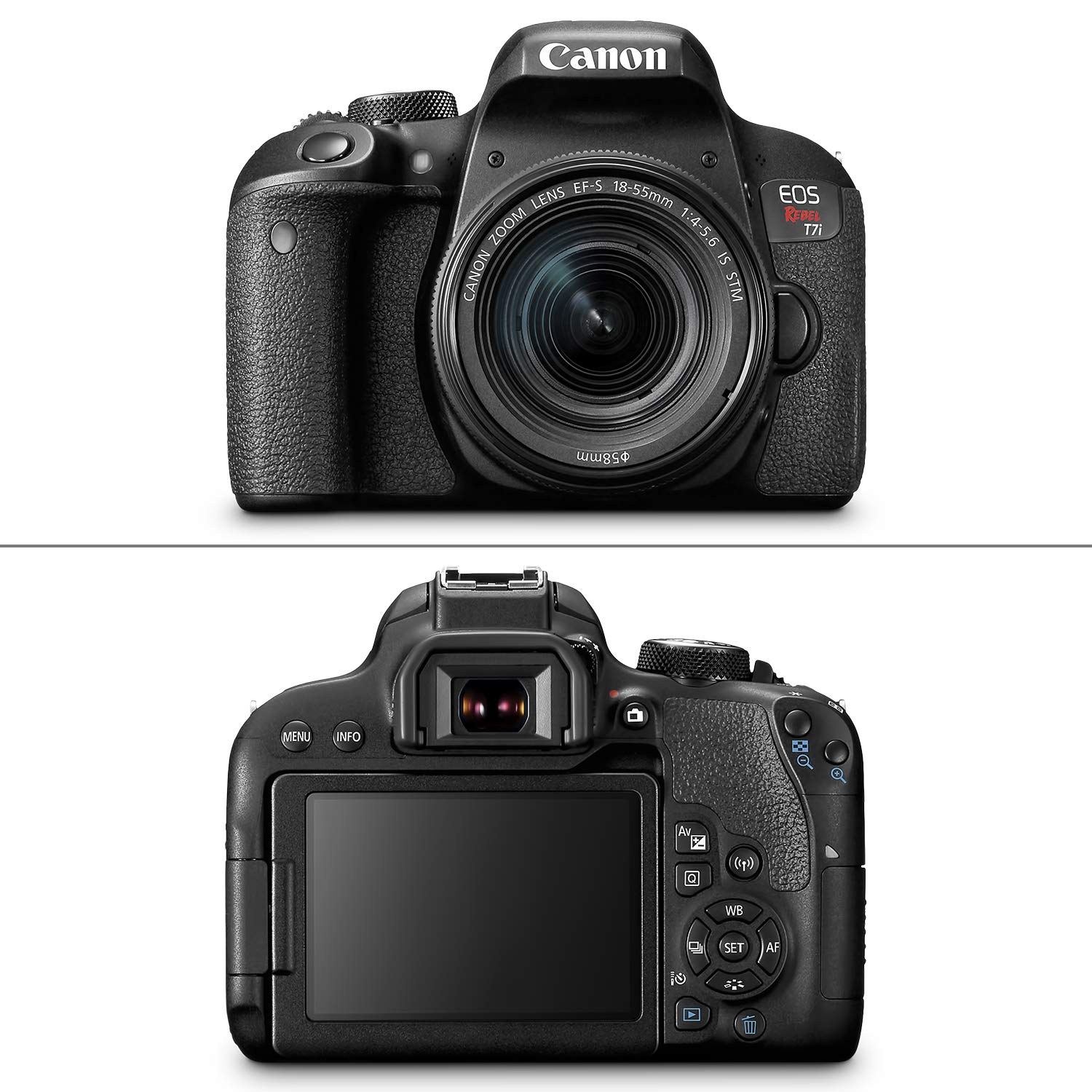 Amazon.com : Canon EOS Rebel T7i DSLR Camera with 18-55mm is STM & 55-250mm  Lenses Kit w/Advanced Photo & Travel Bundle - Includes Canon USA Warranty,  ...