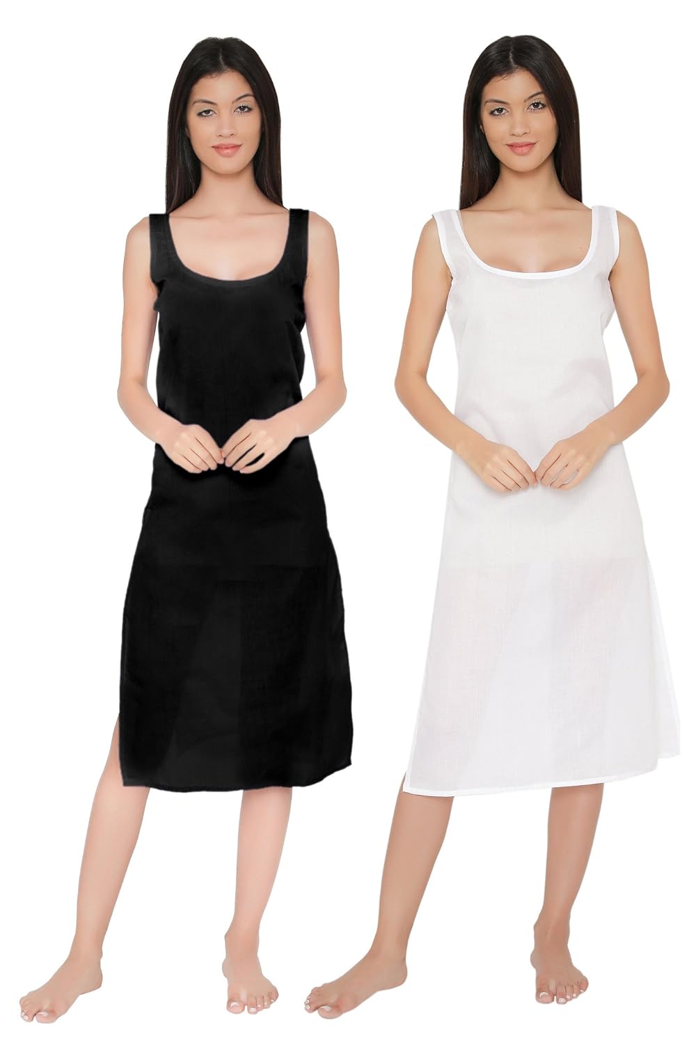 ada womens cotton suit slip & camisole combo set of 2 - a301831