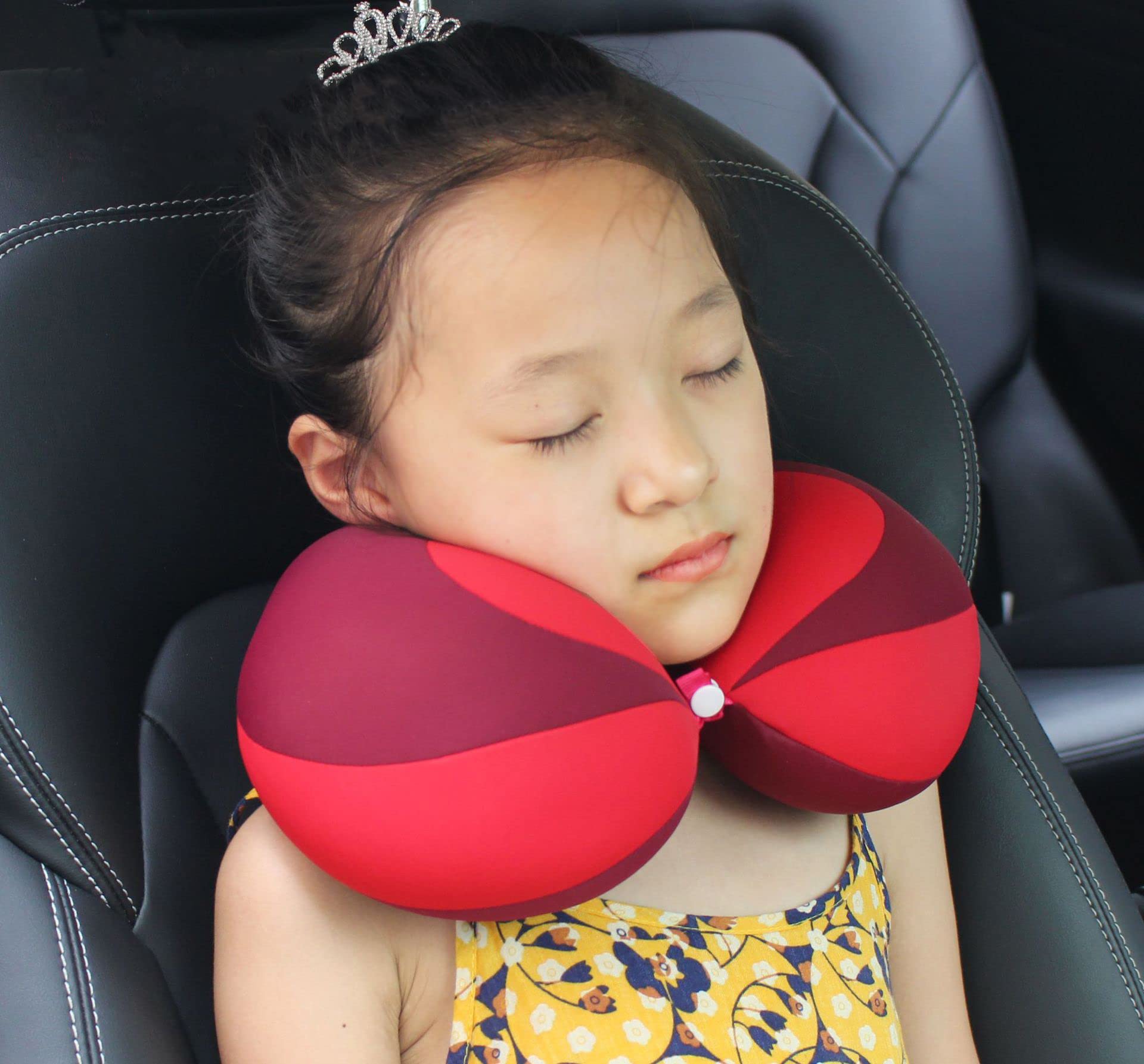 XINCHIA Kids Neck Travel Pillow, 360° Adjustable Neck Chin Support U Shaped Cushion for Comfort Super Soft and Comfortable Neck Support Cushion Travel Rest Pillow Cushion Gifts for Toddler Child Kids