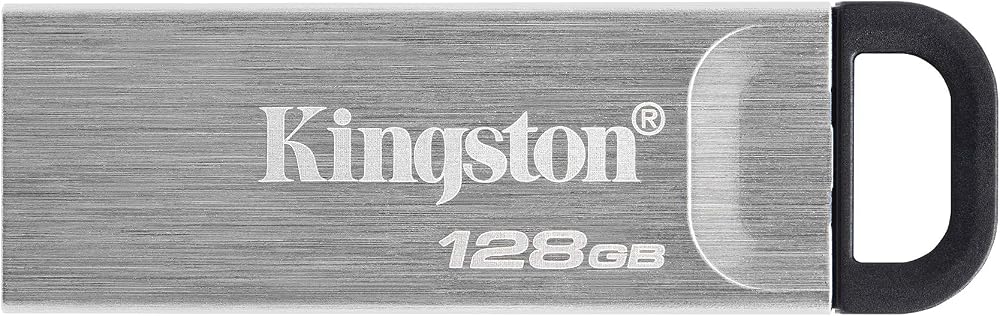 Kingston DataTraveler Kyson USB 3.2 Gen 1 128GB Capless Metal Flash Drive