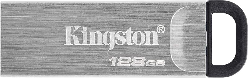 Kingston DataTraveler Kyson USB 3.2 Gen 1 128GB Capless Metal Flash Drive