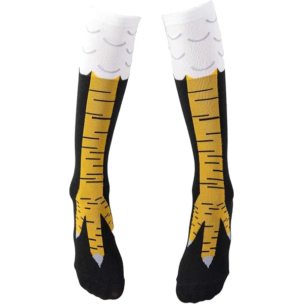 2 Paires Chaussettes Pieds De Poule Amusantes - Cadeau Drôle Homme/Femme - Taille 34-50