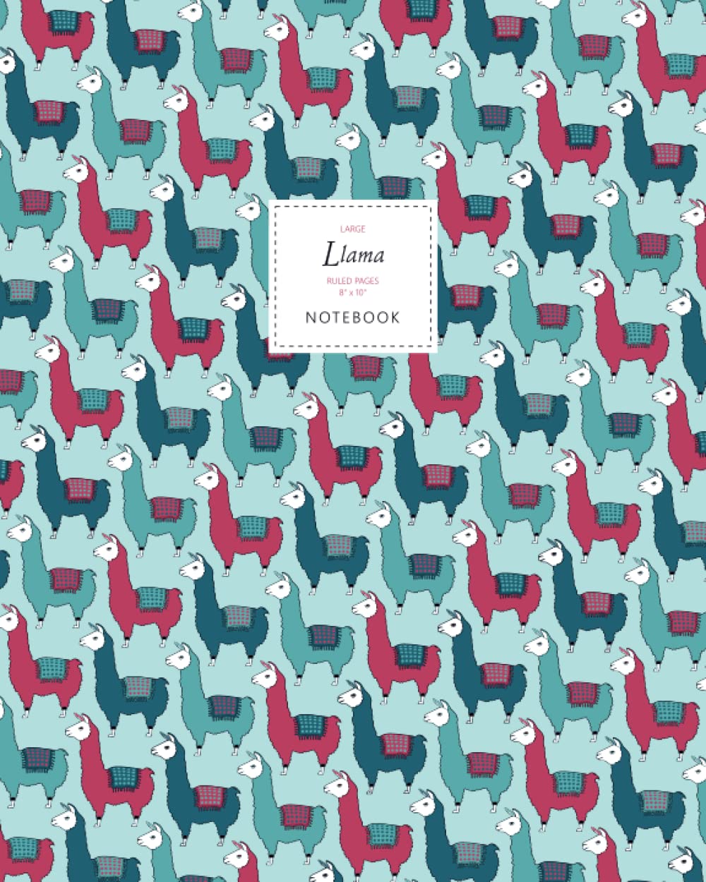 Llama Notebook - Ruled Pages - 8x10 - Large: (Mountaineer Edition) Fun notebook 192 ruled/lined pages (8x10 inches / 20.3x25.4 cm / Large Jotter)