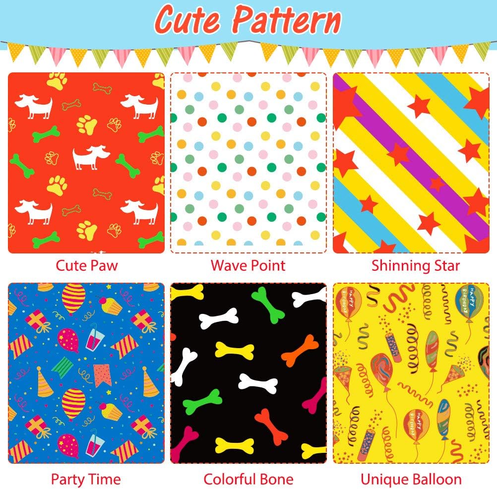 6 Pack Dog Party Hat Set - Cute Pet Cone Hats with Pompon for Dogs Cats Birthday Parties, Adjustable Colorful Caps Amazing Doggie Party Supplies Accessories : Kitchen & Dining