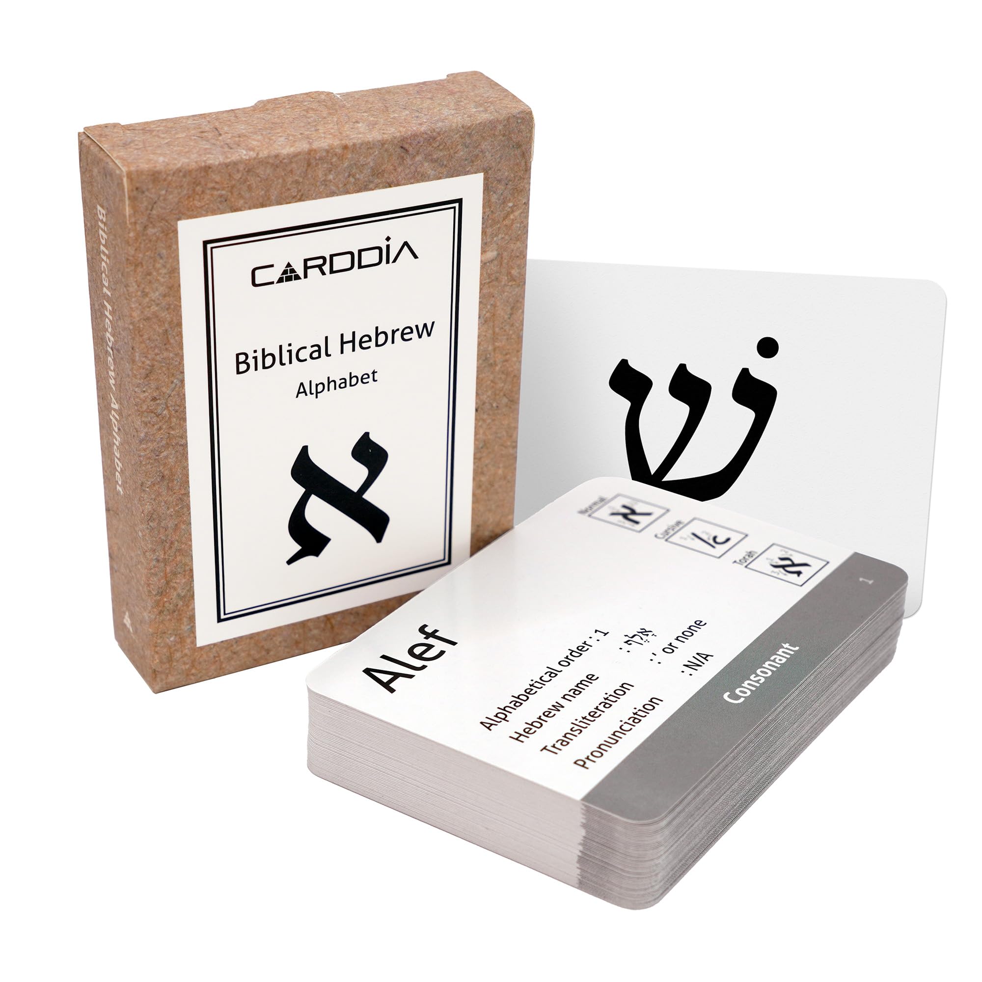 Biblical Hebrew Alphabet educational flashcards