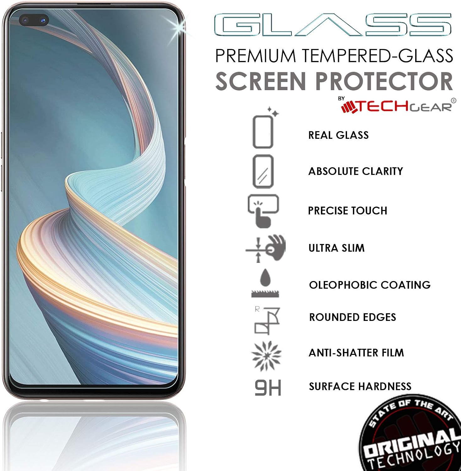 TECHGEAR 2 Pack of GLASS Edition for Oppo Reno4 Z 5G (Reno 4Z 5G) - Image 3