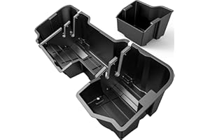 oEdRo Upgraded Under Seat Storage Box Fit with 2019-2026 Chevy Silverado/GMC Sierra 1500, 2020-2026 Silverado/Sierra 2500HD 3500HD Double Cab & Crew Cab, 2-in-1 Underseat Storage Black Tool Box