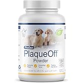 ProDen PlaqueOff Powder for Dogs - Dog Tartar and Plaque Remover - 60g | VOHC Accepted Dental Powder for Pet Oral Care - Supports Fresher Breath and Dental Hygiene - 100% Natural Kelp Formula