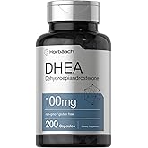 Horbäach DHEA 100mg | 200 Capsules | Supplement for Men and Women | Non-GMO, Gluten Free