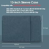 ProElife 13-Inch Laptop Sleeve Navy Canvas Case for MacBook Air 13.6 and Neo 13 view 2