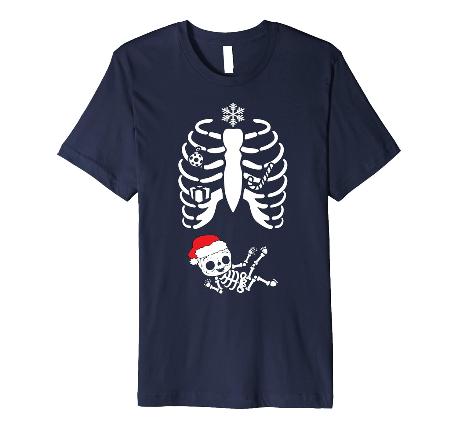 Christmas Maternity Premium Shirt Skeleton Boy Pregnancy-Rose