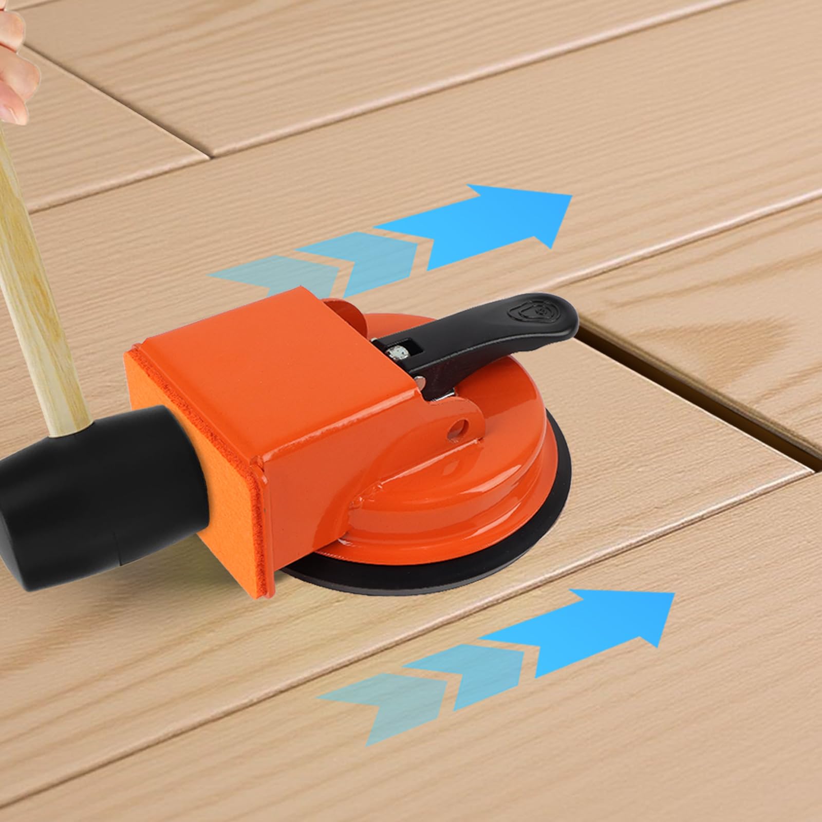 Photo 1 of Heavy Duty Floor Gap Fixer Tool, Plank Grabber with Suction Cup(D: 4.84 Inch), Flooring Gap Repair Tool for Wood, Tile, Vinyl, Laminate Flooring Tools, Flooring for Widths 5 Inches and Above
