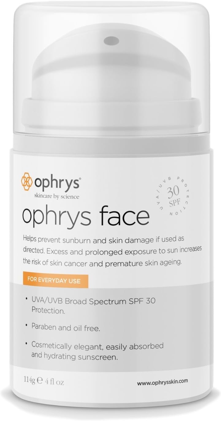 Ophrys Face SPF 30, Sun Cream For Face, 4 oz