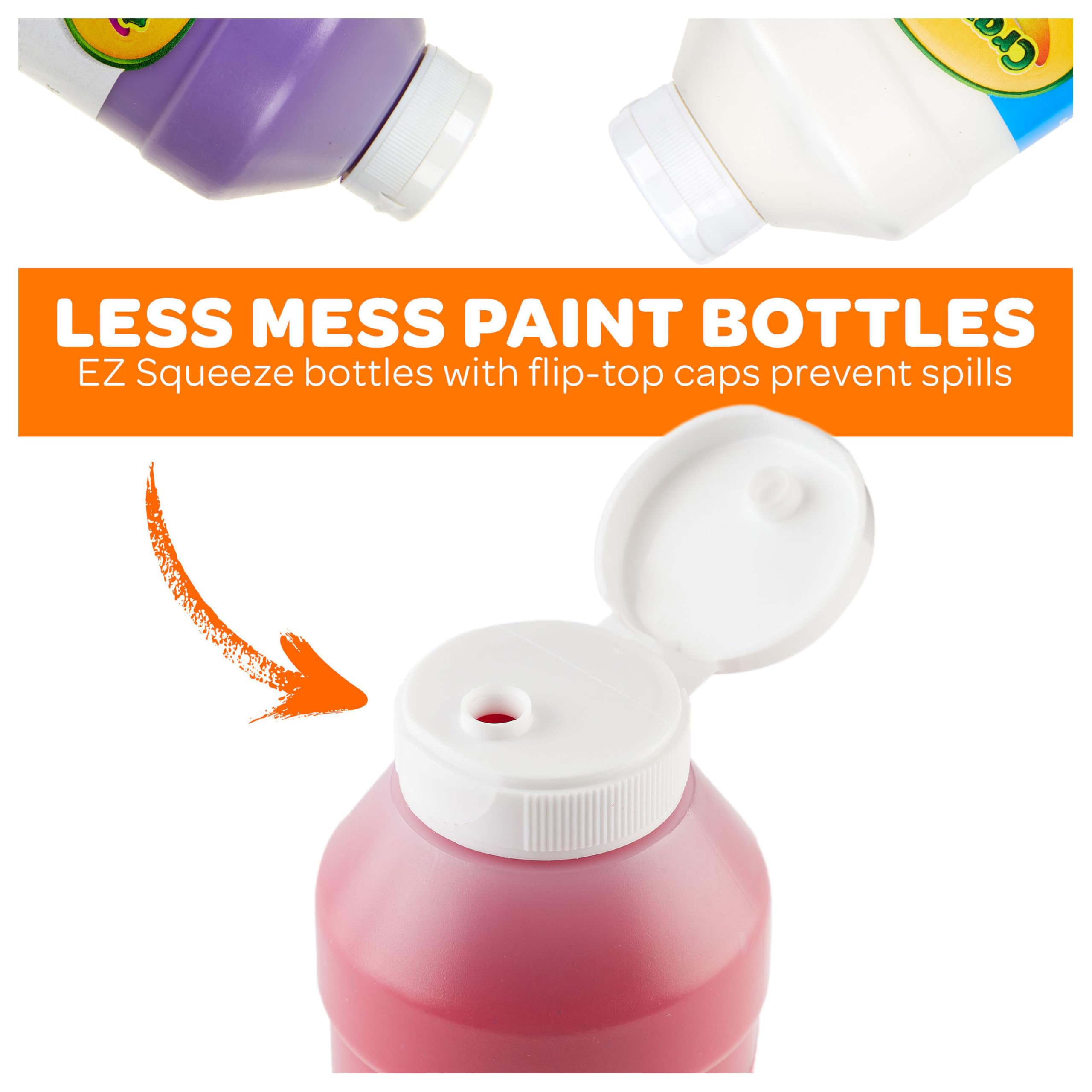 Crayola Washable Paint for Kids (12ct), Teacher Supplies, School Classroom Must Have, Bulk Paint Set, Nontoxic Kids Arts & Crafts Essentials, 16 Oz