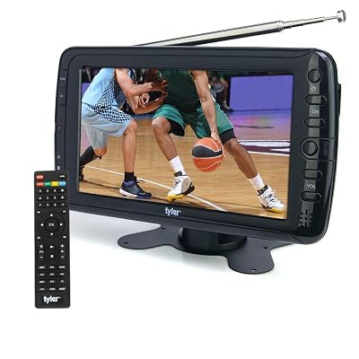 Tyler 7" Portable TV LCD Monitor Rechargeable Battery Powered Wireless Capability HD-TV, USB, HDMI Input, AC/DC, Remote Control Built in Stand Small for Car Kids Travel