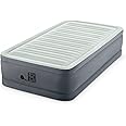 Intex PremAire I Fiber-Tech Elevated Dura Beam Technology Home Air Mattress Bed with Electric Built-in Pump, Twin