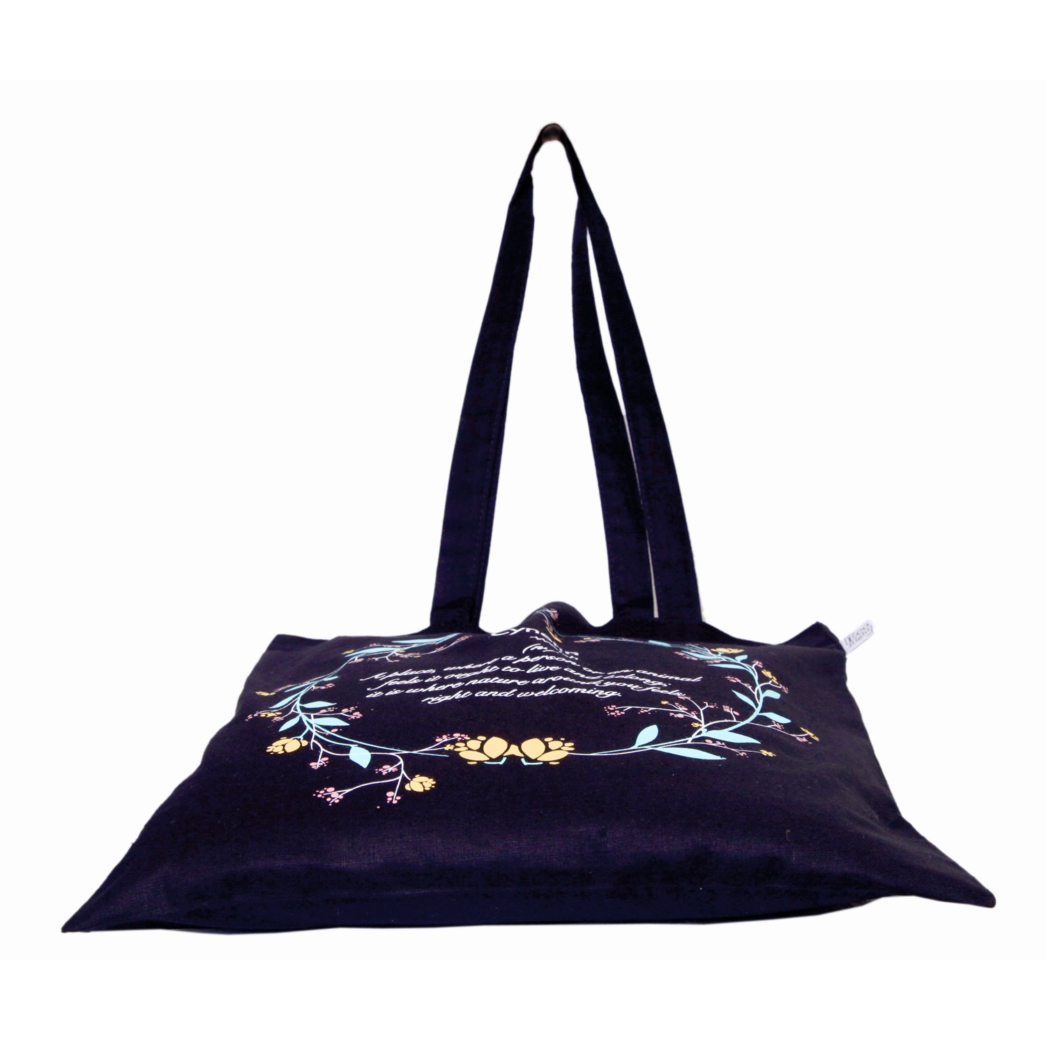 ecoright tote bag reusable 100% cotton canvas ecofriendly printed "cynefin"