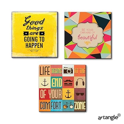 Artangle Fiberboard Attractive Fridge Multipurpose Magnets, Multicolour -Combo of 3