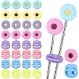 20 Pcs Knitting Needle Stoppers - Cute Pink Stitch Protectors For Needles 4.5mm To 9mm - View #2