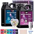 LET'S RESIN Casting Epoxy Resin Kit, 1L(34oz) Crystal Clear & Bubble Free Epoxy Resin and Hardener, High Gloss Resin Kit for