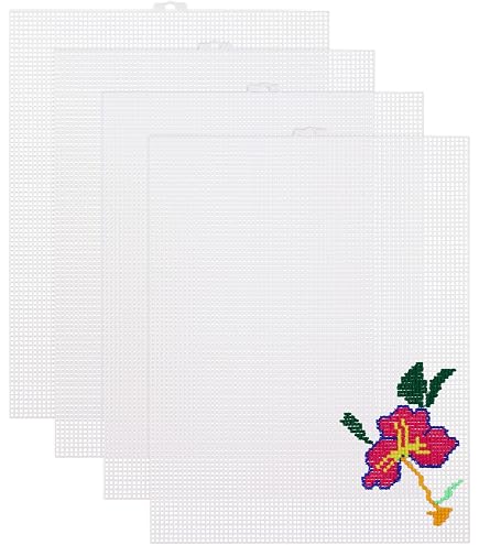 MECCANIXITY 10pcs Plastic Mesh Canvas Sheets 13x20 Inch - Needlepoint Craft Canvas