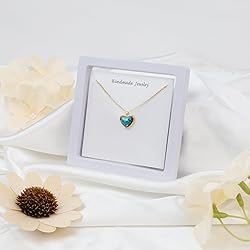 SmileBelle Heart Necklace Abalone Shell Pendent
