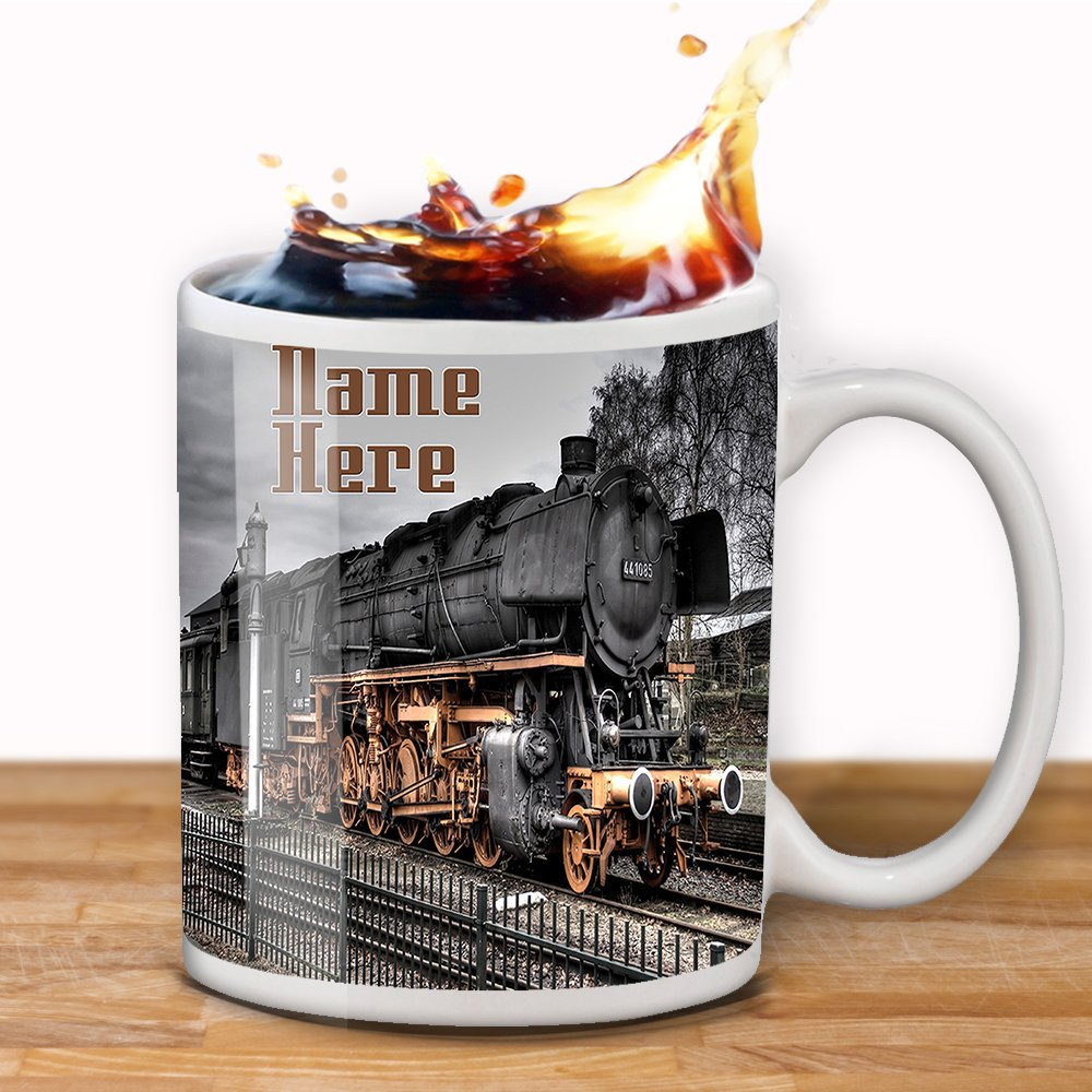 Personalised STeam Train Ss002 Mug Tea Coffee Cup Christmas Gift Add