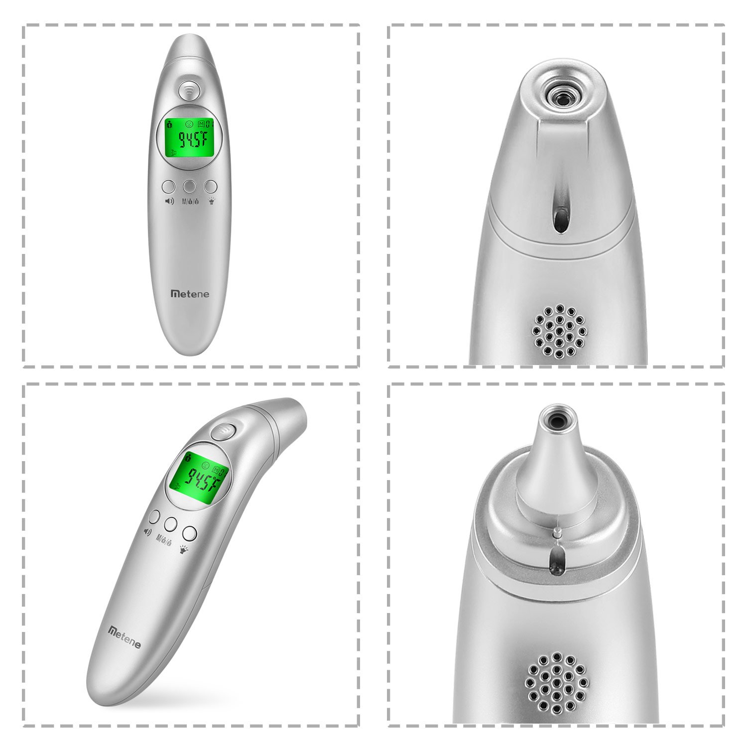 Metene Forehead and Ear Digital Thermometer, NonContact Thermometer
