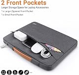 TECOOL 15.6 inch Laptop Sleeve Case with Pockets Dark Grey view 4