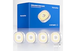 Homelist 4 Pack Small Rechargeable Motion Sensor Light Indoor, 3 Color Temperature Dimmable Closet Light, 100LM for Bedroom B
