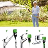 Rowjow Kitchen Tap Hose Connector Garden Hose Adapter Green view 6