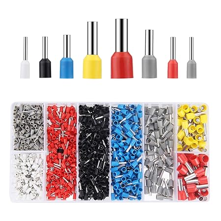 Preciva 1200er Aderendhülsen Set Isolierhülsen 0,5 - 10 mm² für Heimwerker usw.