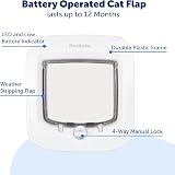 PetSafe Microchip Activated Cat Flap Exclusive Entry 4 Way Locking White view 5