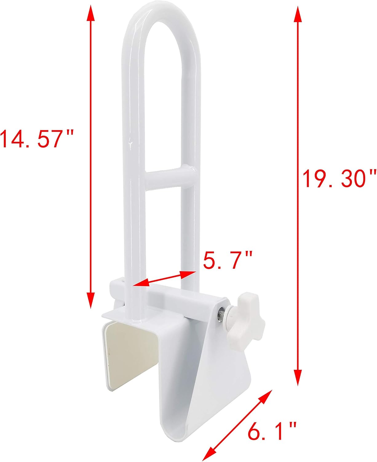 FixtureDisplays Adjustable Bathtub Safety Rail Shower Grab Handle Bar Edge Mount Clamp Senior Fall Prevention Handicap Bathtub Grab Bar 15265-NF No : Office Products