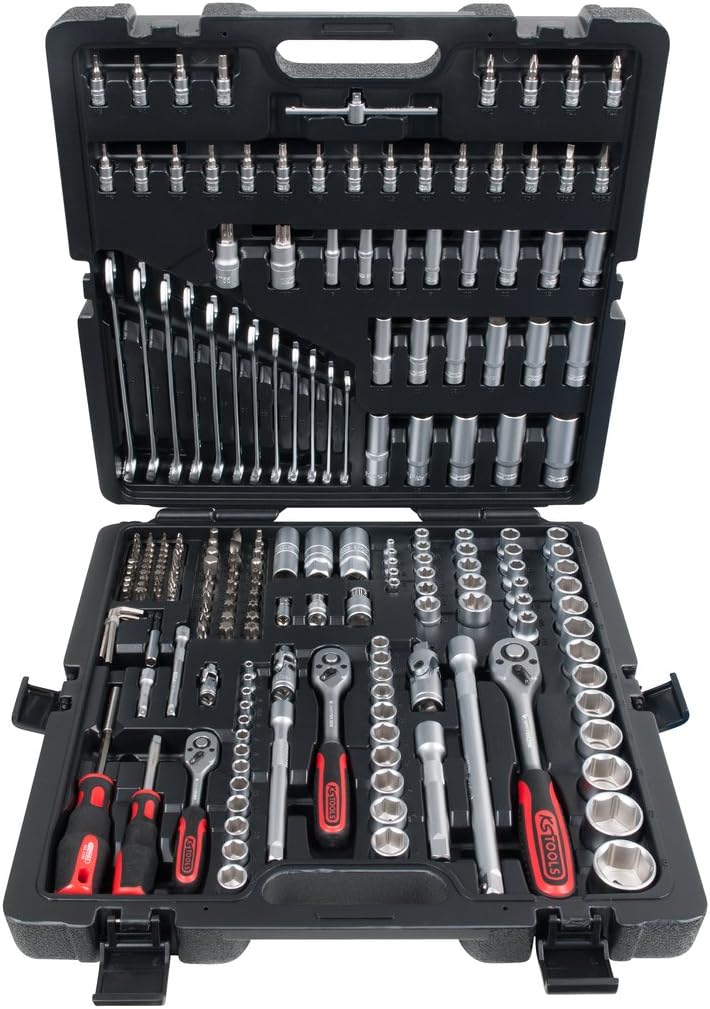 KS Tools 917.0216 1/4" + 3/8" + 1/2" Socket set, 216 pcs, Clear, 216-tlg
