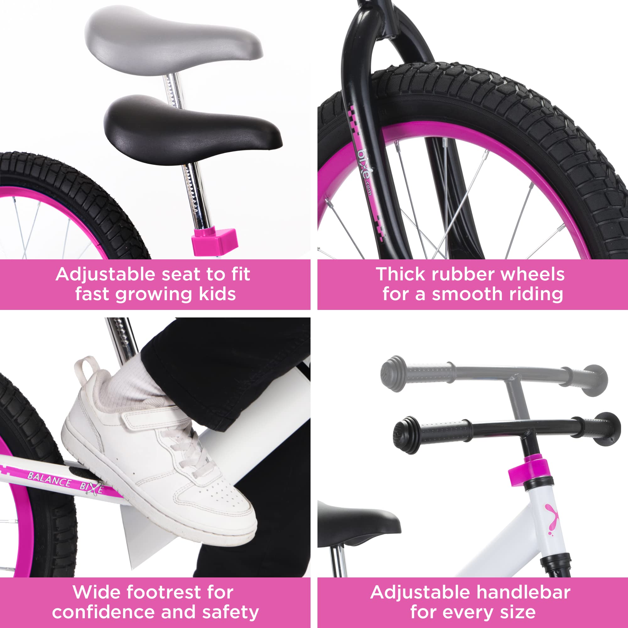 Bixe Balance Bike: for Big Kids Aged 4, 5, 6, 7, 8 and 9 Years Old - No Pedal Sport Training Bicycle | 16inch Wheel