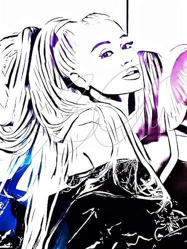 Amazoncom Ariana Grande Galaxy Outline Black And White