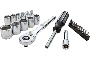 CRAFTSMAN Mechanics Tool Set, 24 Piece, 3/8 Inch Drive SAE (CMMT12112)
