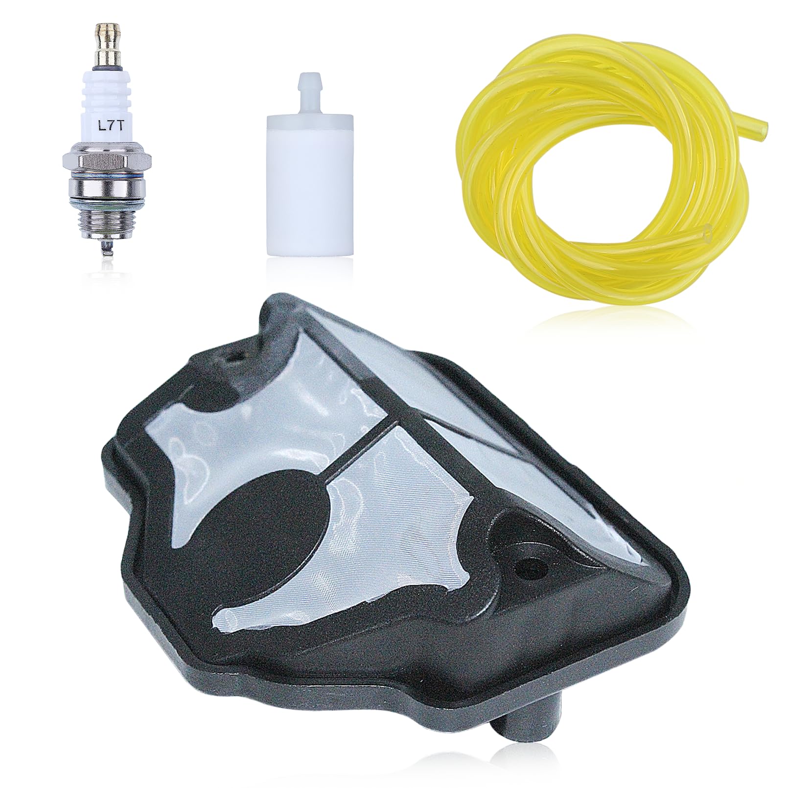 Gubeter Air Filter Kit for Husqvarna 136 141 137 142 36 41 Chainsaw, Fuel Line, Spark Plug and Fuel Filter, Chainsaw Spare Parts, Replace 530029811