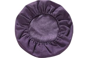 Kelendle Round Floor Pillow Cover Tatami Floor Cushion Cover Straw Japanese Futon Cover Meditation Seating Ottoman Throw Cover Protector for Living Room Indoor Outdoor Purple,15.75 inches