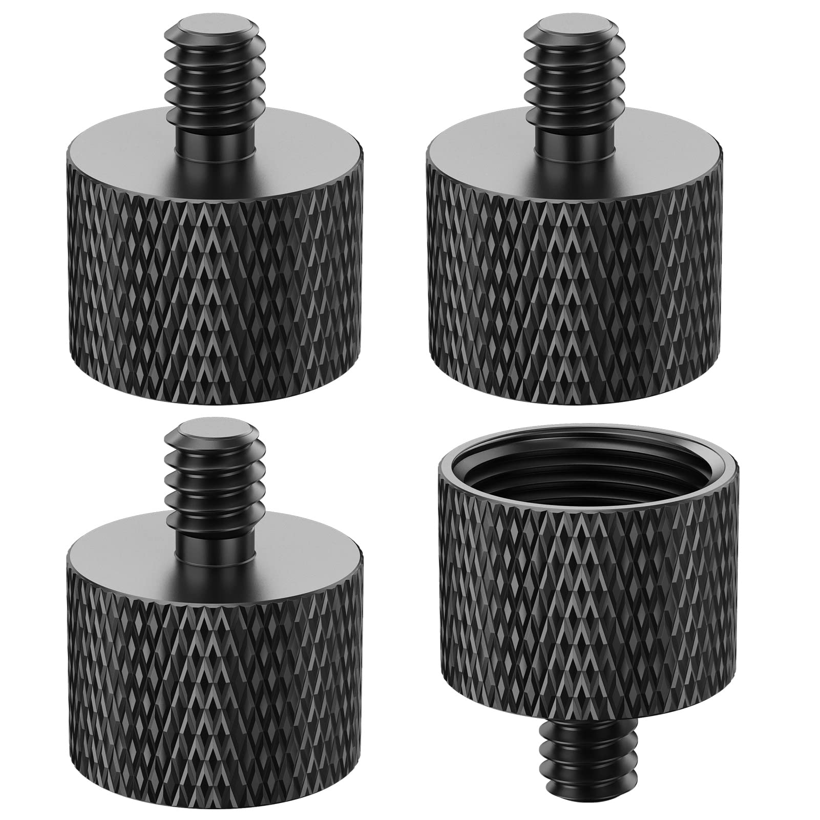 5/8 Female to 1/4 Male Mic Stand Adapter 4 Pcs 1/4 to 5/8 Mic Screw Adapter for Camera Mount Mic Mount Tripod Stand Monitor