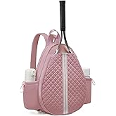 Sucipi Tennis Bag, Quilted Tennis Sling Crossbody Backpack, Water Resistant Tennis Racket Bags for Women Men, Suitable for Pickleball Tennis Badminton